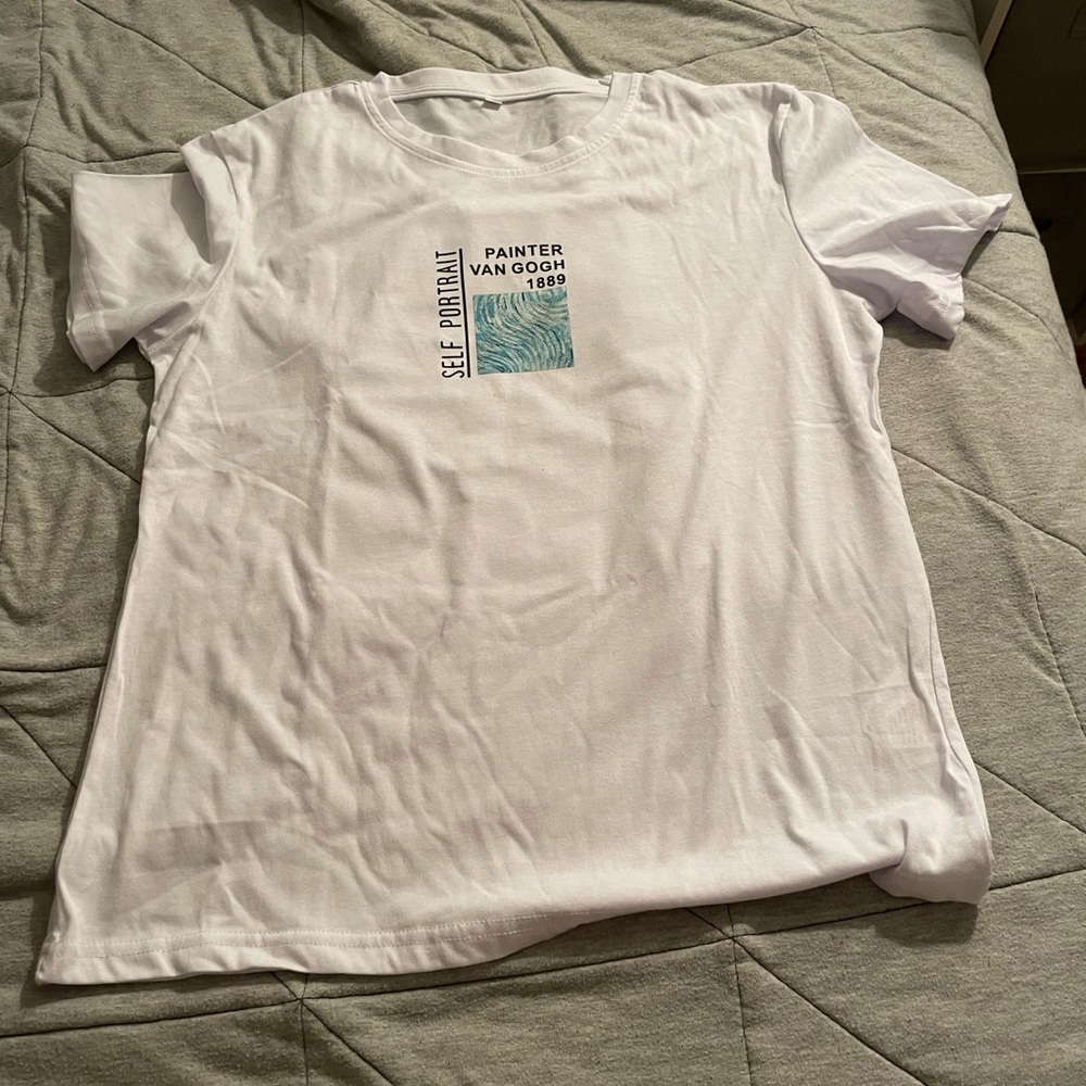 White shein shirt smooth